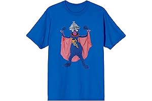 Sesame Street Super Grover Men's Waterprint Blue T-shirt