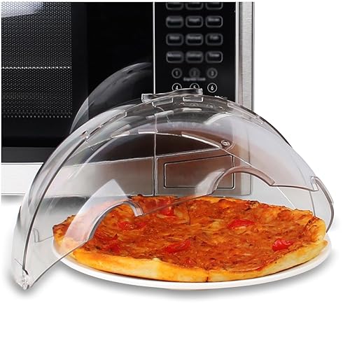 Flippable Microwave Splatter Cover,Microwave Cover for Food, Dish, Higher Microwave Plate Cover for Heating, Stay-Inside Splatter Guard for Microwave Oven, Innovative Lid-10.5 IN - 10.5" W x 10.5" D x 5.9" H