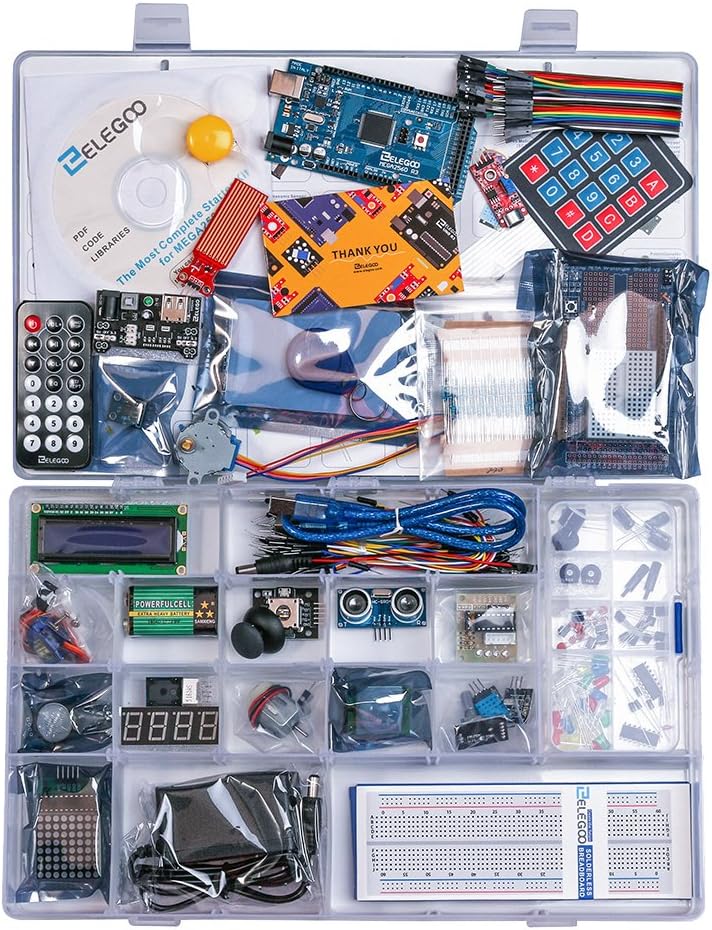 Best Cyber Deals 🔥 ELEGOO Mega R3 Project The Most Complete Ultimate Starter Kit w/ TUTORIAL Compatible with Arduino IDE