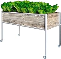 Vista 22 de Foreman Raised Garden Bed on Wheels – Weather-Resistant Raised Garden Bed (48" x 24" x 32") with Drainage, Ideal Raised Garden Bed for Vegetables &