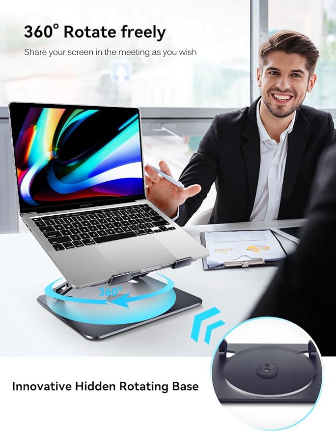 Soporte Ajustable para Portátil ivoler con Base Giratoria 360° miniatura 2