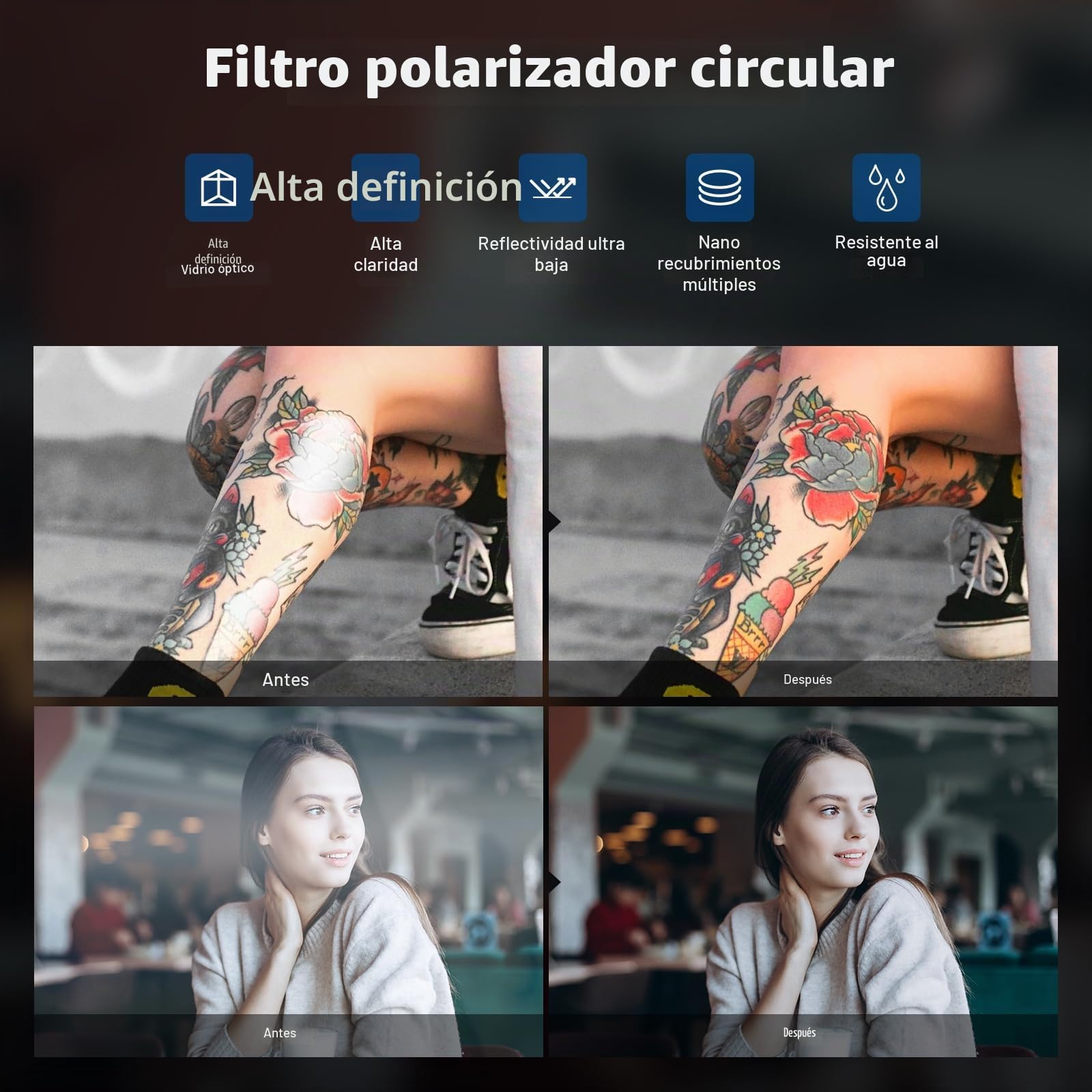 NEEWER Filtro CPL de 67 mm para teléfono, Filtro polarizador HD de 67 mm y Clip de teléfono de Zapata fría, Incluye Bolsa de Transporte y paño de Limpieza de Lentes, Compatible con Galaxy S24 Series