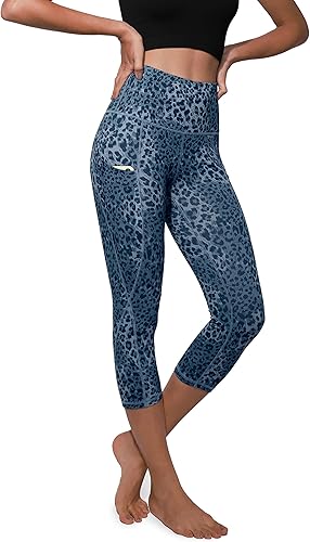 Miniatura 68 de ODODOS - Leggings tipo capri de mujer, no se traslucen y modelan el abdomen, con cintura alta y bolsillos; para hacer yoga, atletismo, ejercicio