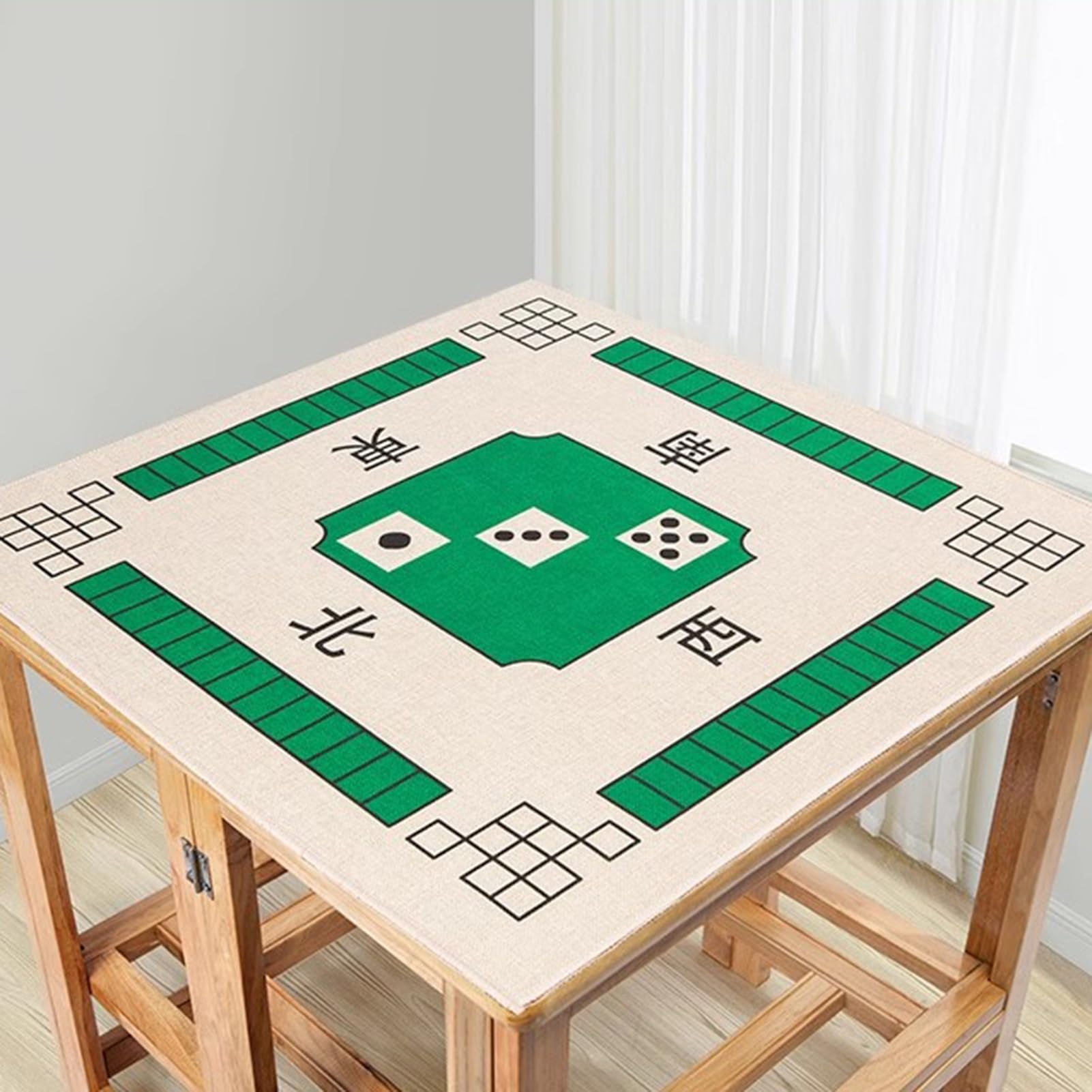 Tapis de Table de mah-Jong, Tapis de Jeu Enroulable et antidérapant for Mahjong Poker(Green,78cm/30.7in)