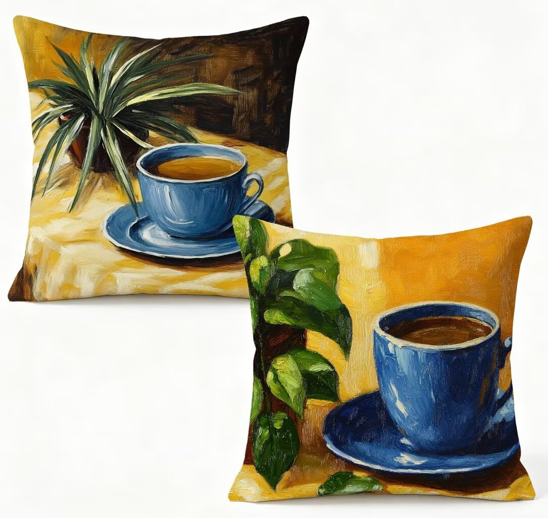 Coussin extérieur 60x60 jaune en lin pour canapé de jardin