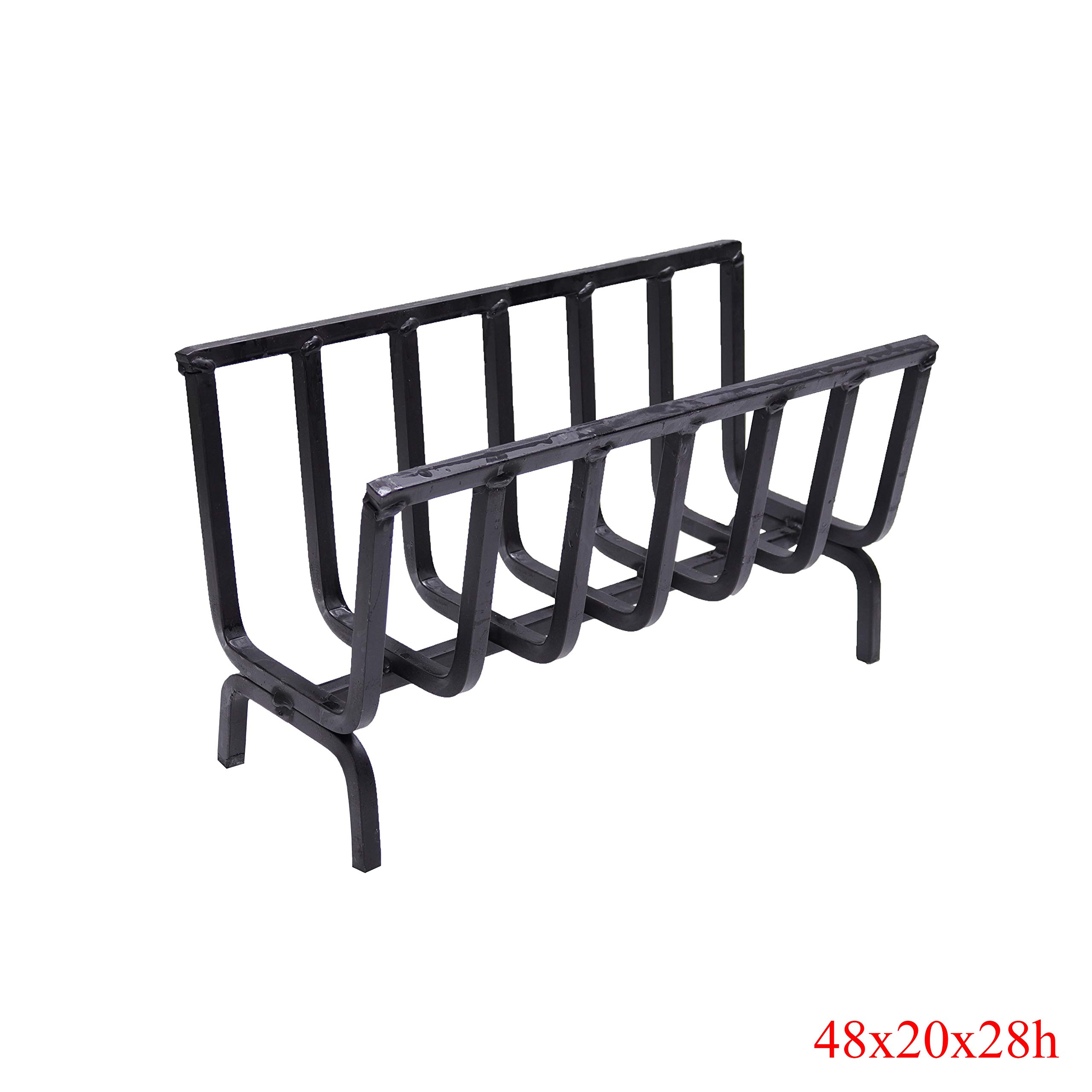 Fonderia Bongiovanni | Brucialegna | porta legna | portalegna da interno | portalegna da esterno | braciere | in ferro per camino e barbecue (cm 48x20x28h)
