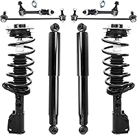 Vista 249 de Detroit Axle - Kit de puntales delanteros para Ford 2000-2004 Focus 2 puntales con muelle helicoidal 2 brazos de control inferiores con rótulas 2001