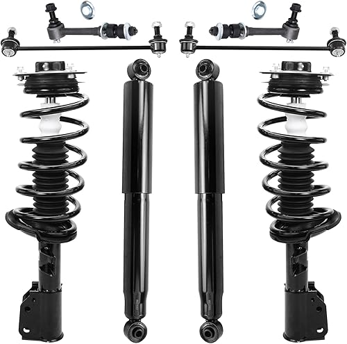 Miniatura 249 de Detroit Axle - Kit de puntales delanteros de 6 piezas para Chevrolet Aveo Aveo5 Pontiac G3 Wave, barra estabilizadora, varillas de acoplamiento