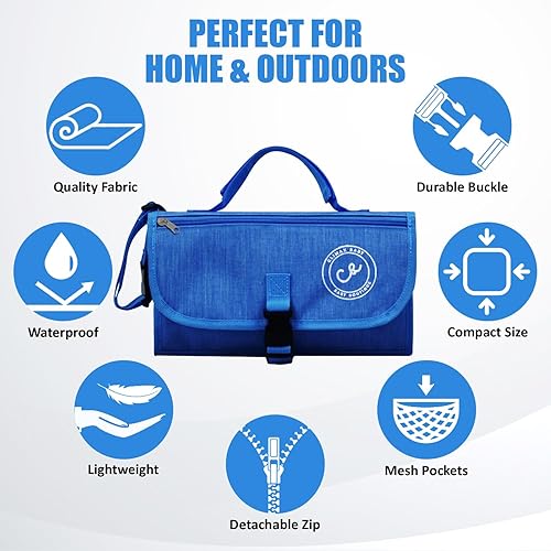 Miniatura 2 de Cambiador de pañales portátil, cambiador de pañales de viaje para niños y niñas recién nacidos, kit de cambiador de pañales impermeable, cambiador