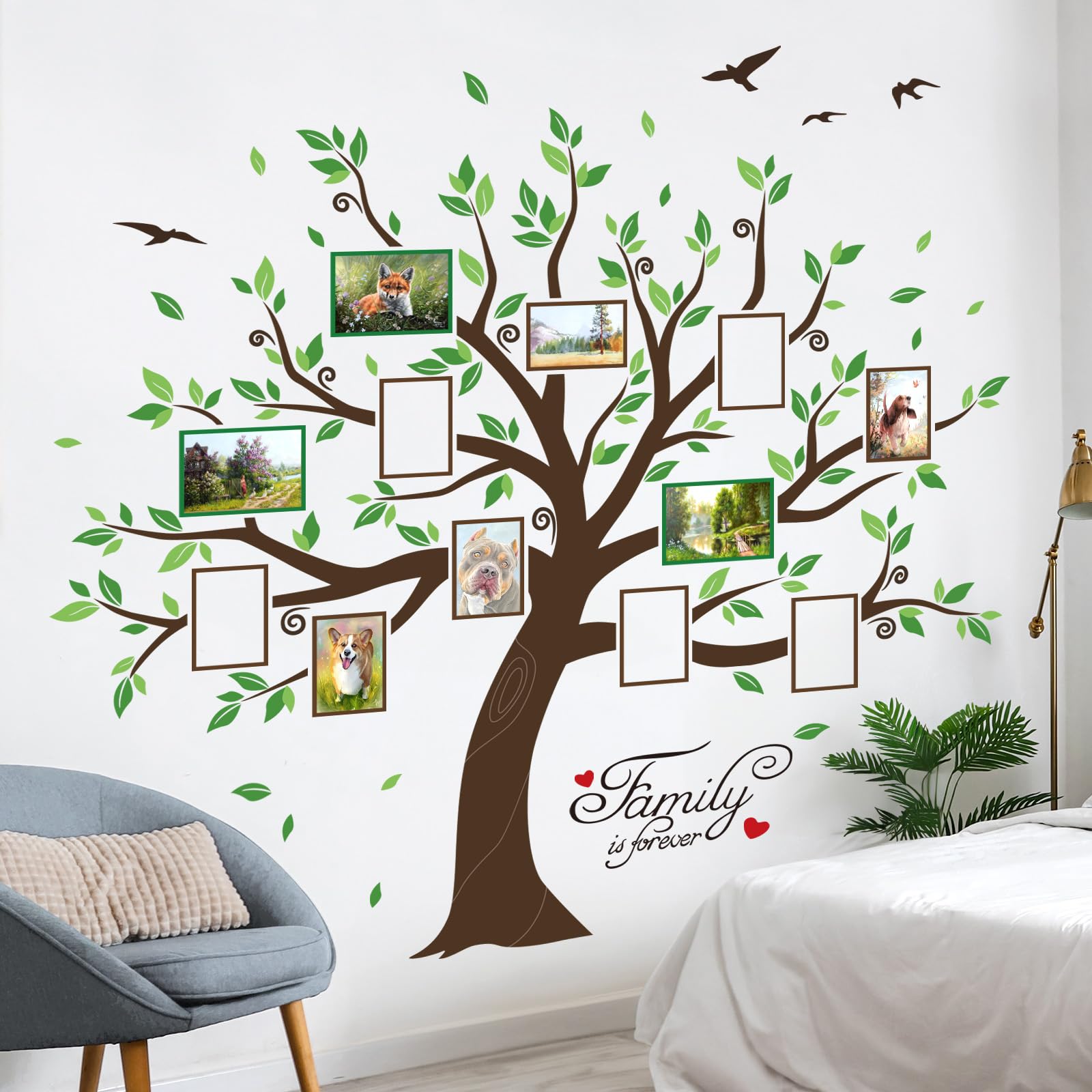 Wandtattoo Baum Stammbaum Wandtattoo Wohnzimmer - Bilderrahmen 15x20