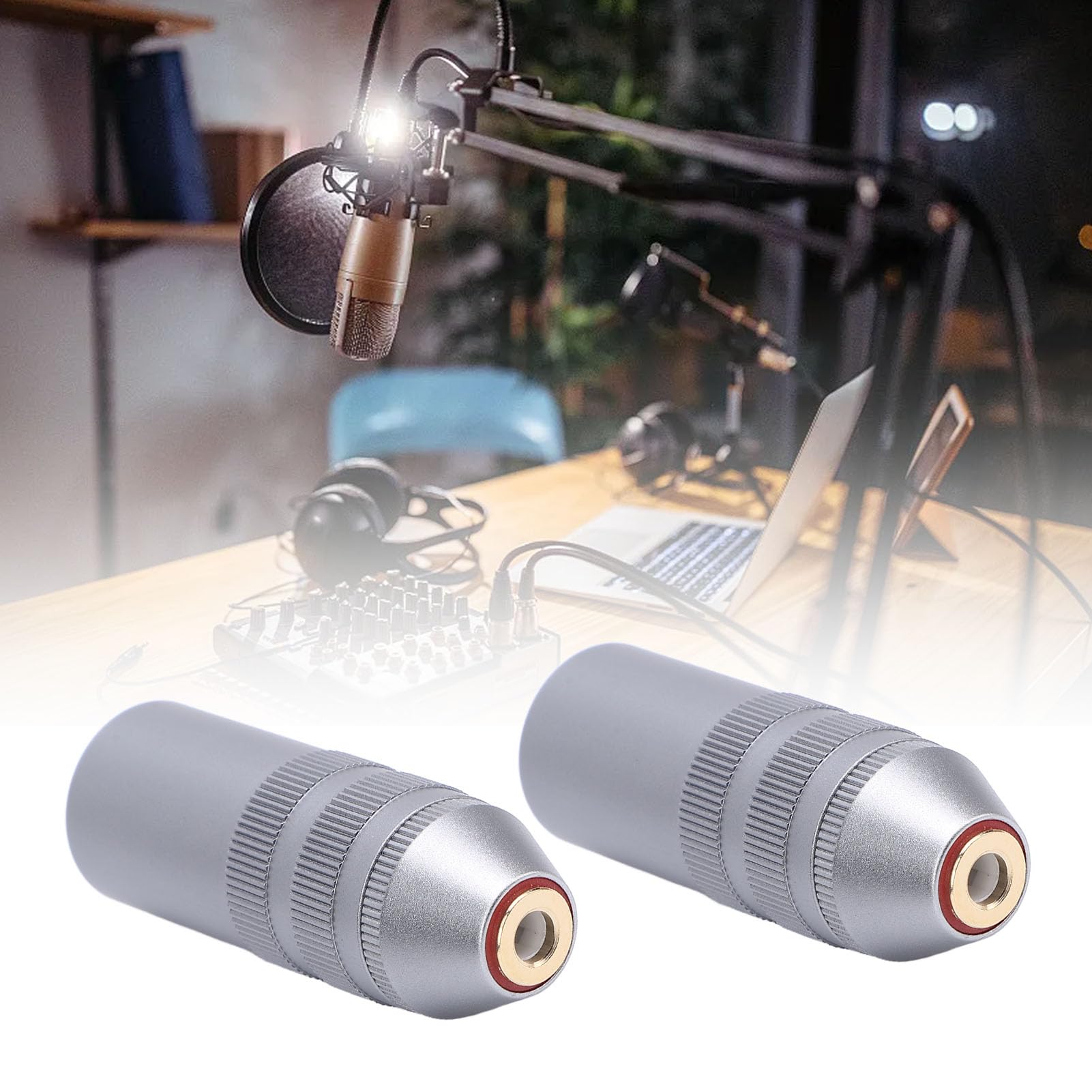 GOWENIC 2 Piezas 4 Pines XLR Macho a 4.4mm Hembra Adaptador Músico
