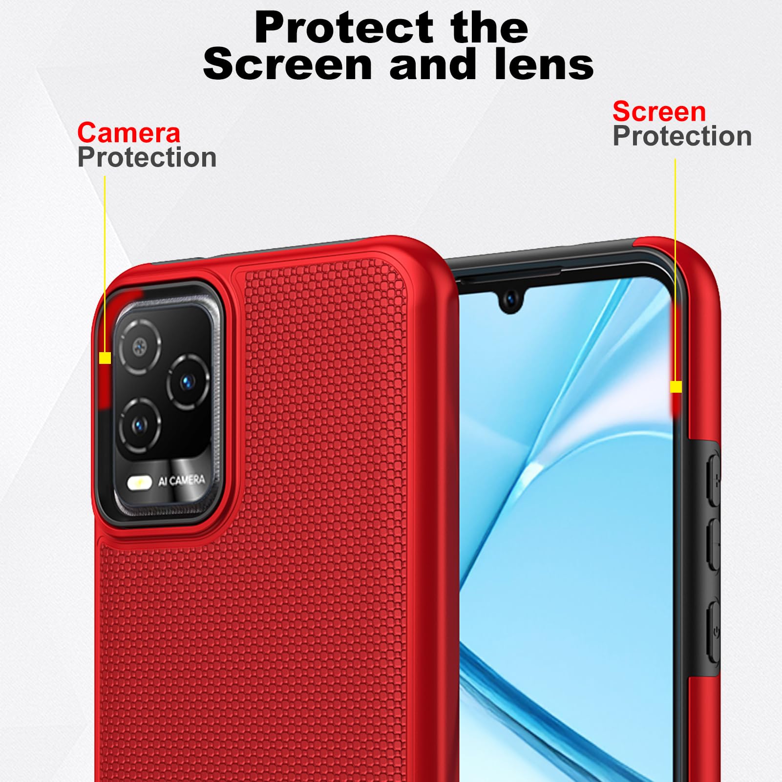 Per BLU View 5 Pro B170D Custodia Slim Silicone Gel Cover Vetro
