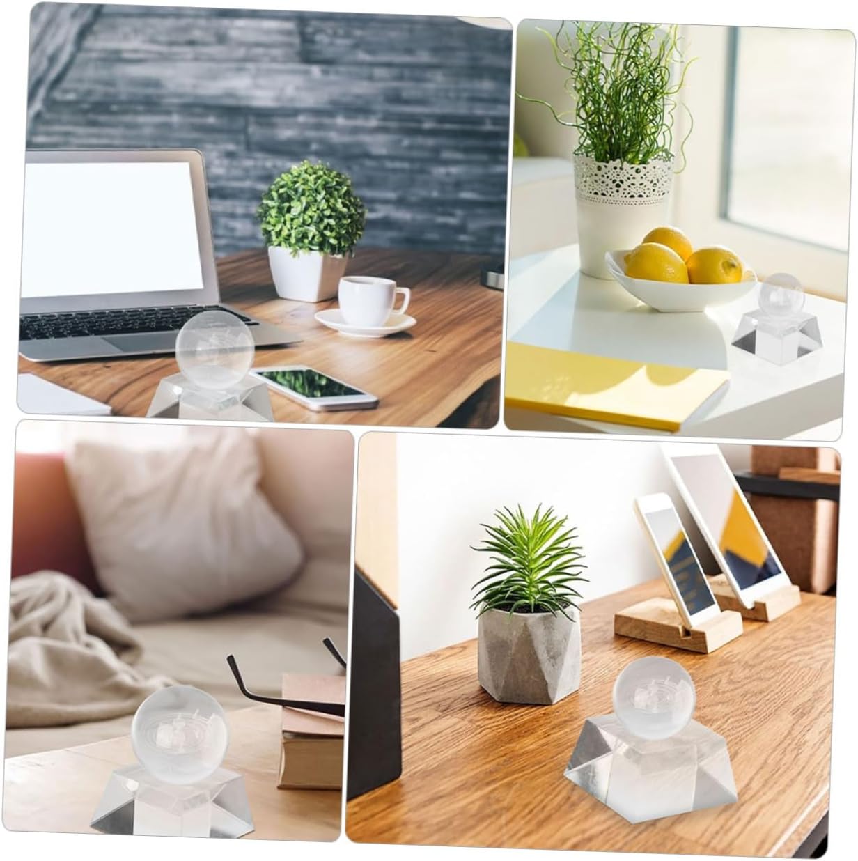 Decorative Transparent Ball Stand for Glass Sphere Display Premium Glass Base for Showcasing Crystals Elegant Holder for Home Decor