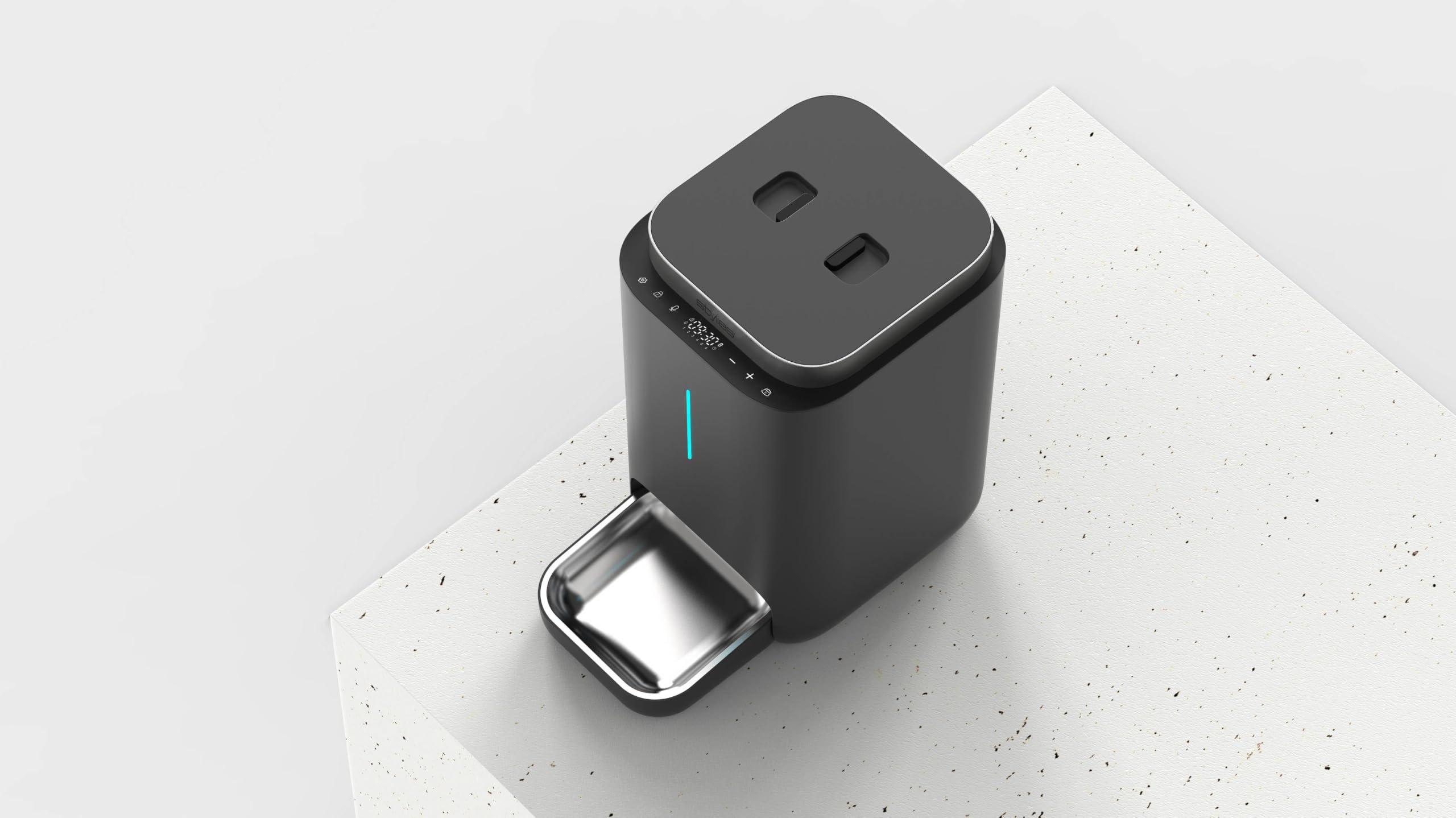Cibus Comedero Automático para Gatos 4,5L con App WiFi y Cuenco de Acero | Hasta 10 comidas al día, porciones de pienso controladas desde la app y cuenco higiénico de acero inoxidable.