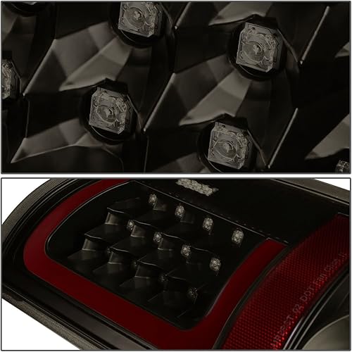 Miniatura 4 de DNA MOTORING TL-DRAM07-LED-RD3D-BK-SM Conjunto de luz trasera LED 3D para lado del conductor y del pasajero compatible con Dodge Ram 1500 2500 3500