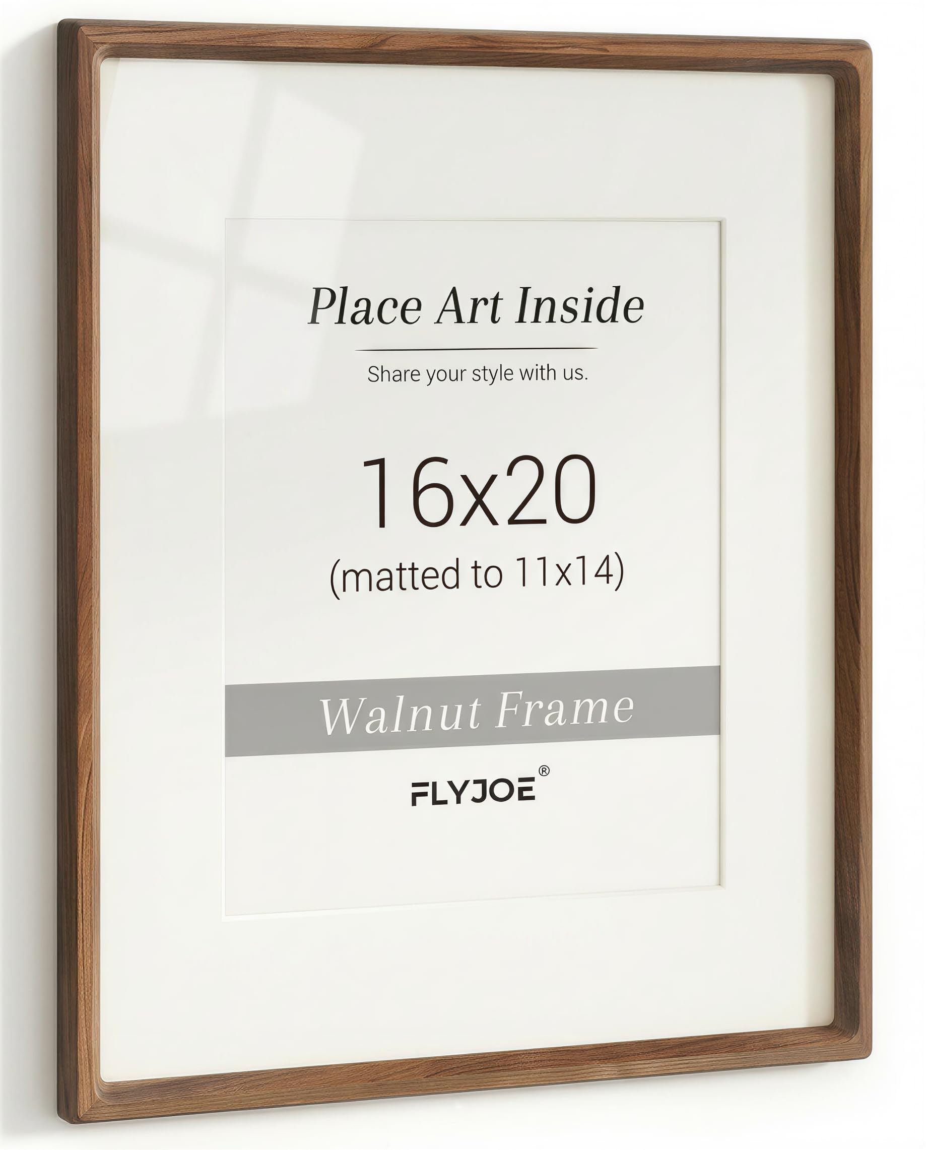 Flyjoe 16x20 Walnut Wood Frame