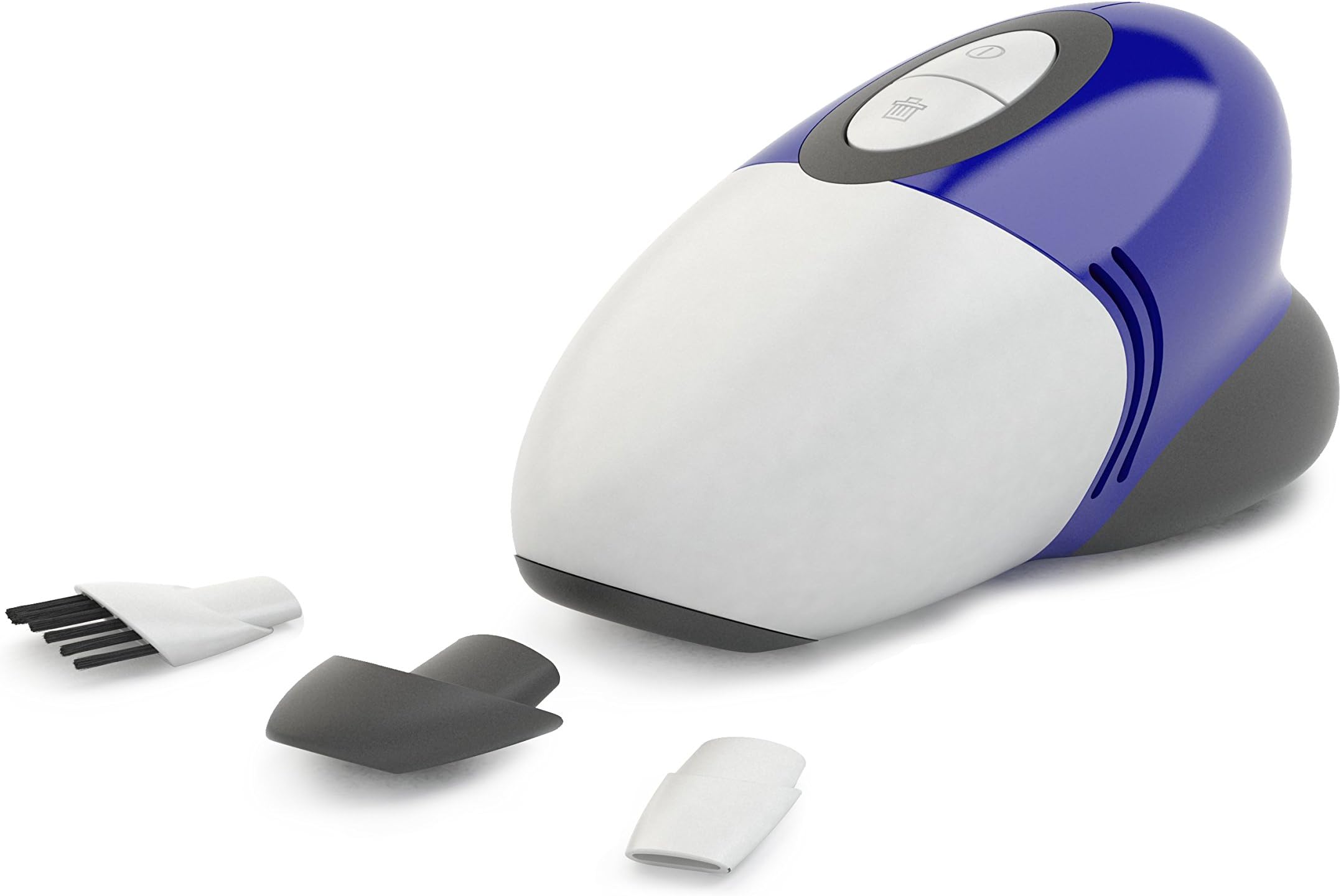 LIVION Mini Desk Vacuum Cleaner, also Suitable for Keyboards (USB/Battery Powered) (Blue)