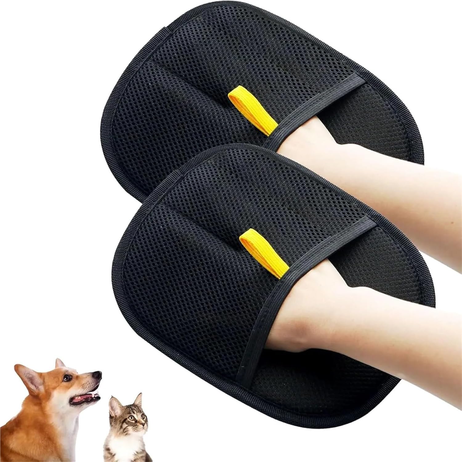 Pet Hair Remover Brushing Gloves – Remove Fur from Clothing, Furniture, Car Seats, Bedding & Upholstery Lint Hair Grooming Tool(5pcs)