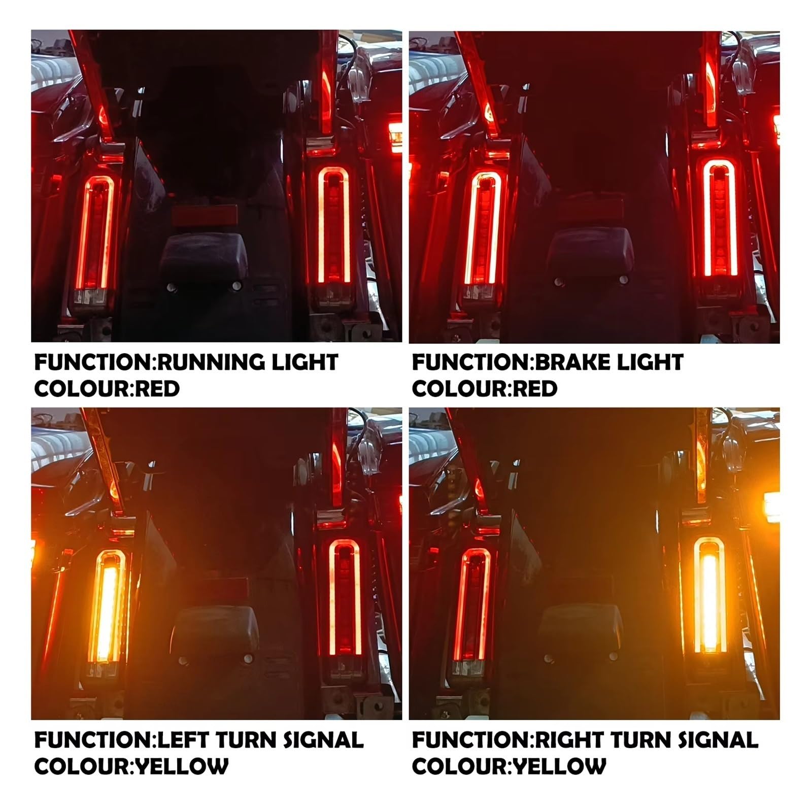 Moto Luces Traseras Para Touring Para Carretera Para King Para FLHR 14-UP Soporte Luces De Relleno Traseras Para Guardabarros LED Intermitente Freno luz trasera de motocicleta