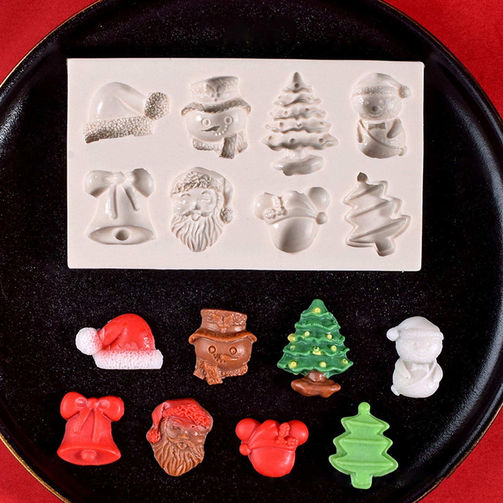 Silikon-Fondant-Form, Schokoladenformen, Backgeschirr, Weihnachtsserie, Silikonmaterial, Backzubehör, Weihnachten, Süßigkeitenformen, Silikon