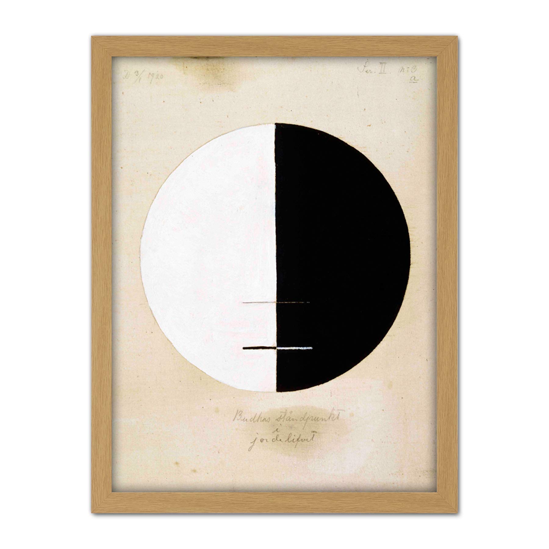 Artery8 Hilma Af Klint Buddhas Standpoint Earthly Life No 3A Artwork Framed Wall Art Print 18X24 Inch