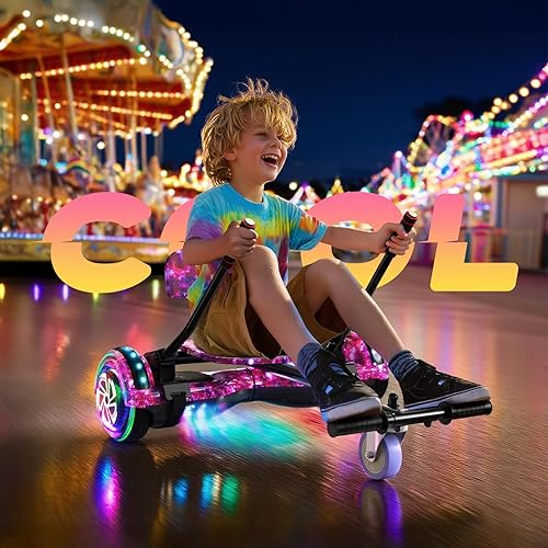 Miniatura 7 de Scooter Seat Attachment, Scooter with Go Kart for Kids Boys Girls Adults, LED Lights, Bluetooth(Include Go-Kart)