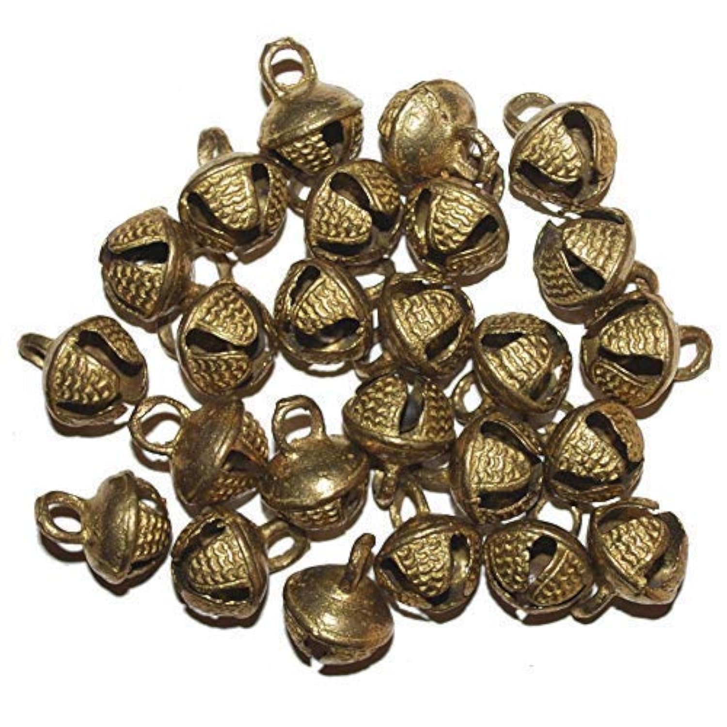 UAPAN Brass Ghungroo Ankle Bells Loose Beads (100 Nos)
