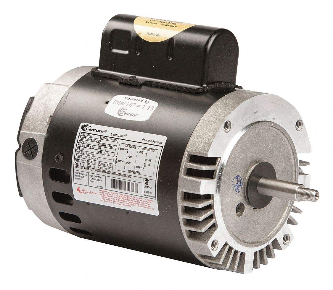 Pool Motor, 3/4 HP, 3450 RPM, 115/230VAC