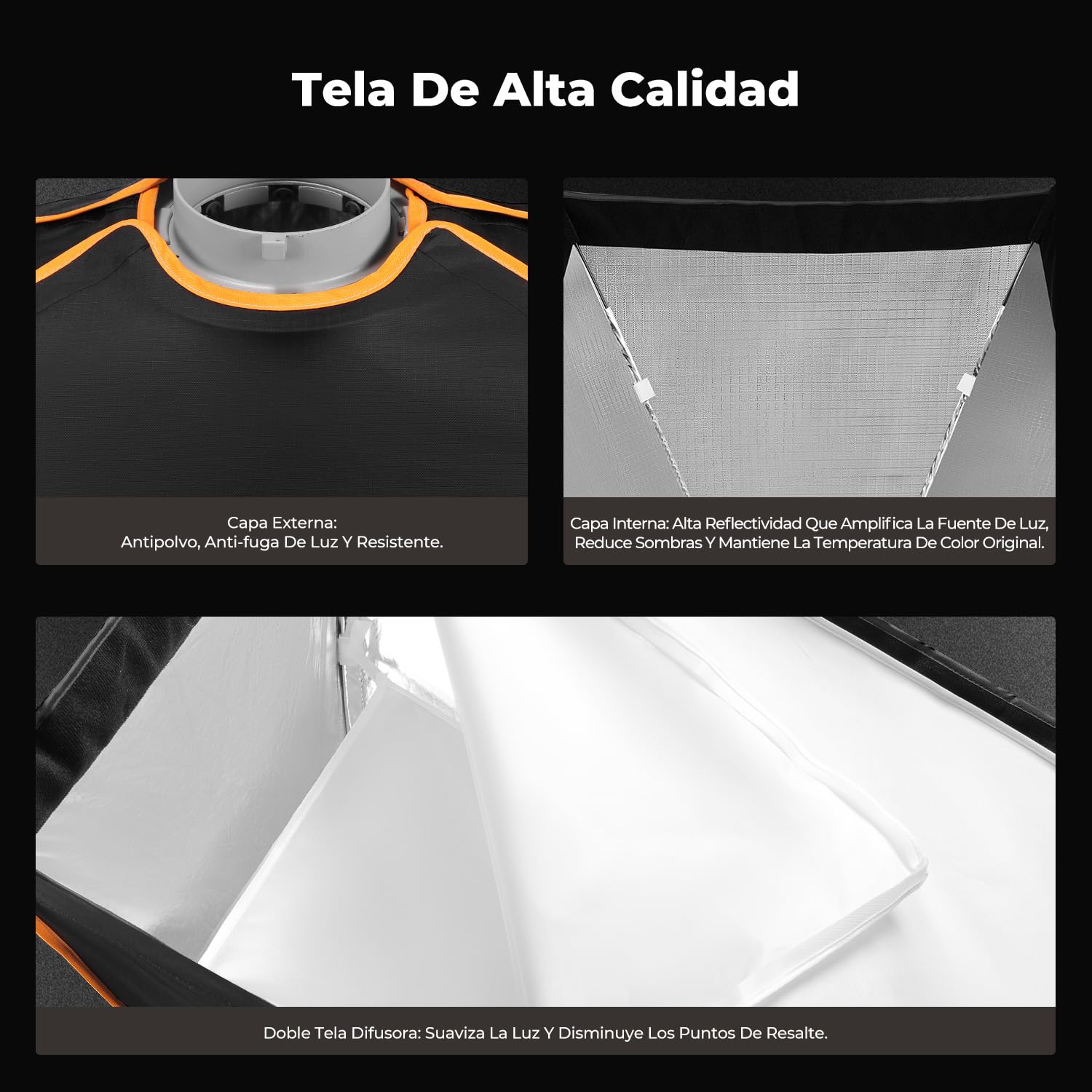 K&F CONCEPT Softbox Rectangular 24"x35"/60x90cm Liberación Rápida