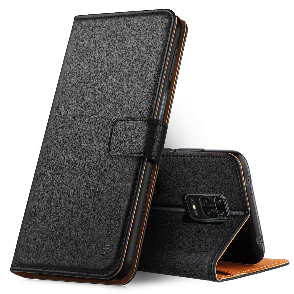Hianjoo Case Compatible with Xiaomi Redmi Note 9S/ 9 Pro/ 9 Pro Max, Premium Protective Wallet Card Flip Leather Phone Case Replacement for Xiaomi Redmi Note 9S/ 9 Pro/ 9 Pro Max - Black
