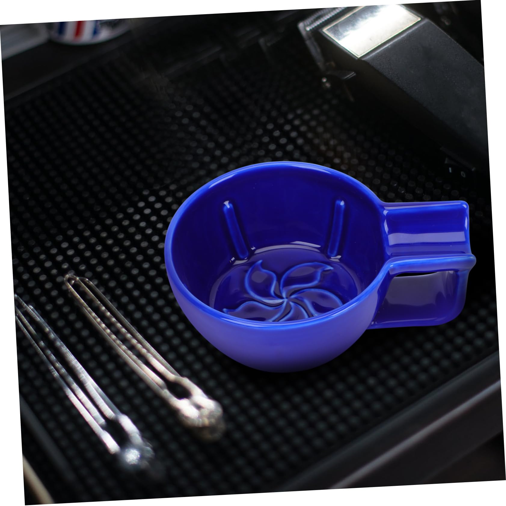 Ciotola da Barba in Ceramica Bolle, Contenitore la Rasatura Uomo, Capacità Grande, Bordo Liscio e Sicuro, Accessorio Pratico per Schiumogeno, per Uso Domestico da Viaggio