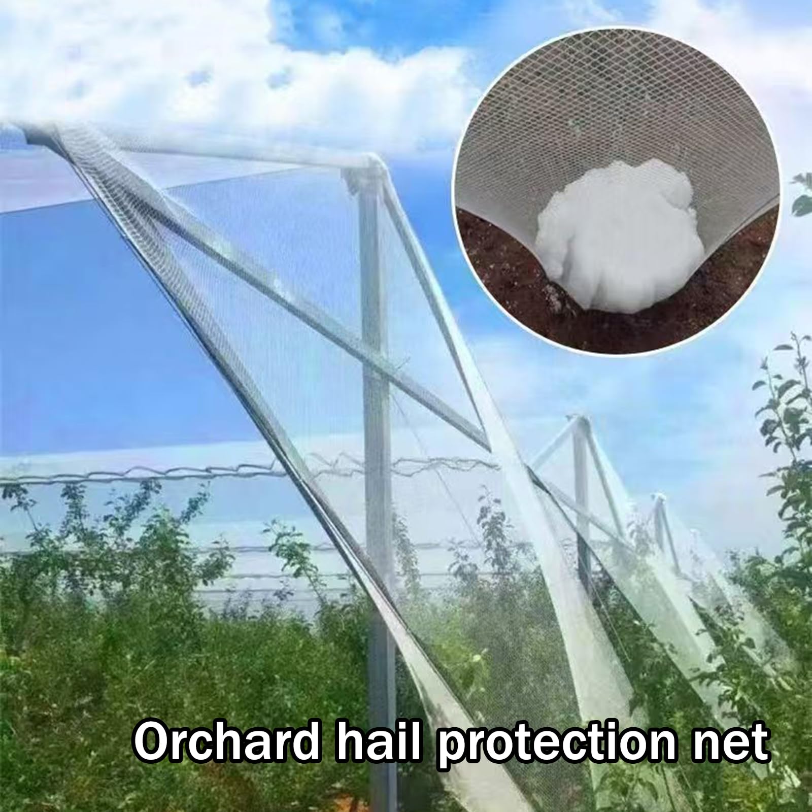 Red Antigranizo para Plantas,Malla Antigranizo para Huerto,Ligero Pero Duradero,Buena Transpirabilidad,para ProteccióN De JardíN,Plantas,Cargas Pesadas,áRboles De Frutas