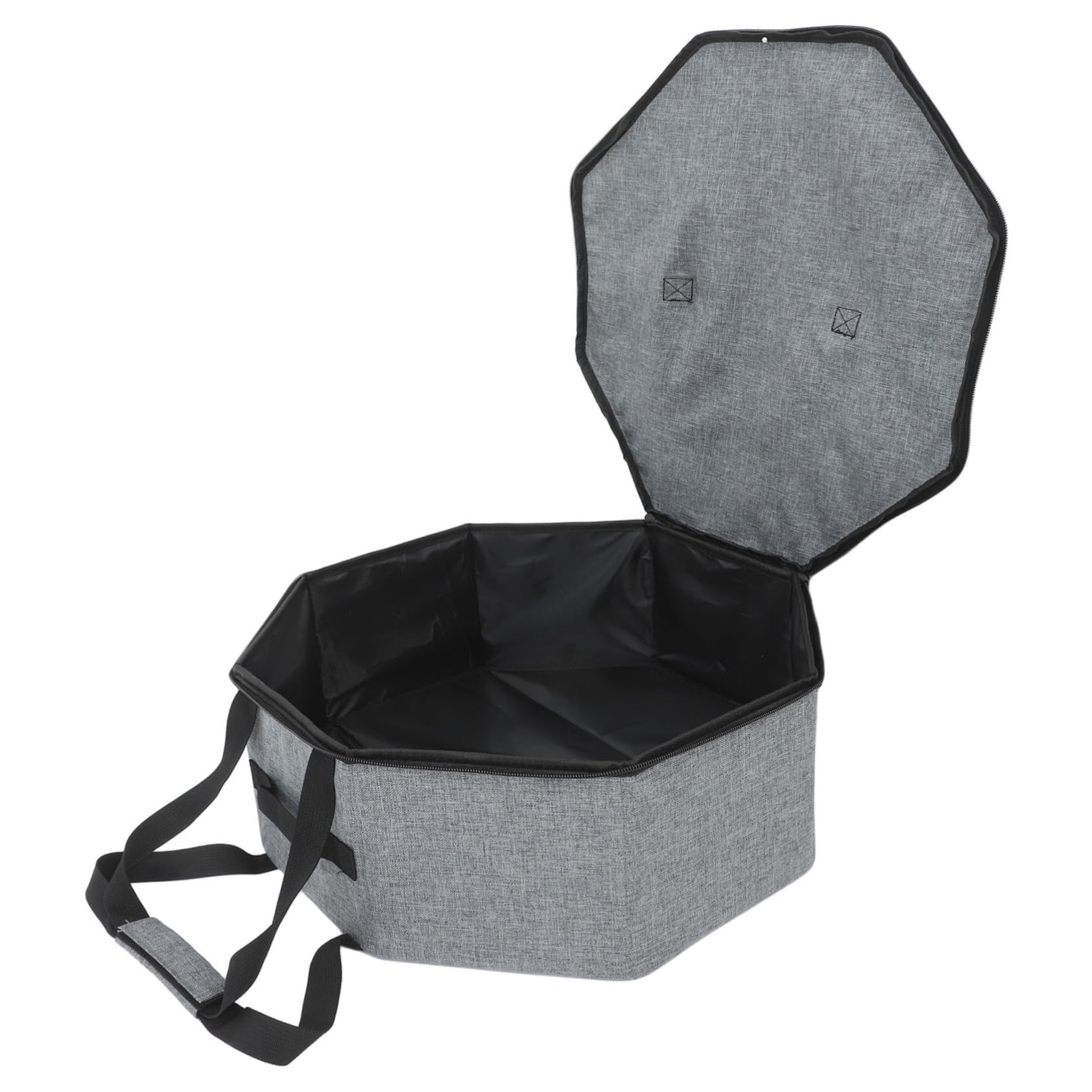 STOBAZA Faltbare Runde Hutbox mit Deckel, Große Aufbewahrungstasche | Cowboyhüte und Hüte, Staubdichter Verschluss, Stoff und Pvc, Tragbar für Lagerung und Reise