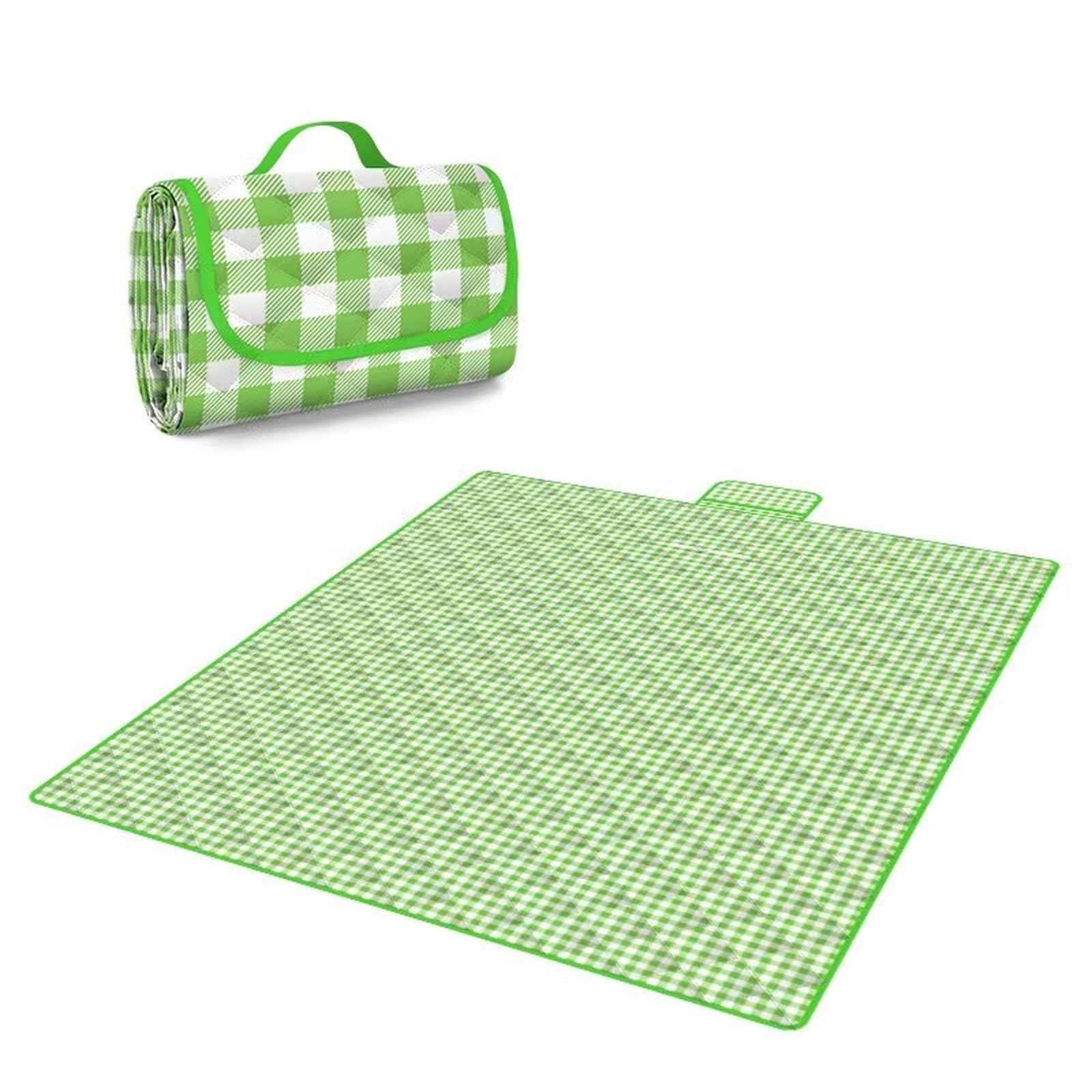Generico Coperta da picnic impermeabile, grande tappetino da spiaggia per esterni con maniglia, tappetino da terra spesso e resistente all'umidità per campeggio, escursionismo, parco, viaggi