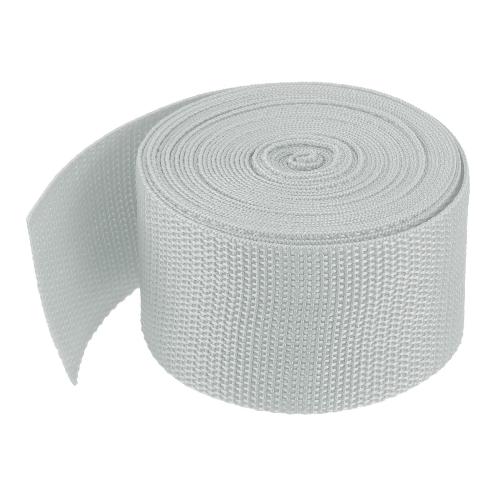 MECCANIXITY Lightweight Polypropylene Webbing Strap 2" 5 Yard Backpack Strapping Band Light Grey for Outdoor Luggage Cargo Straps
