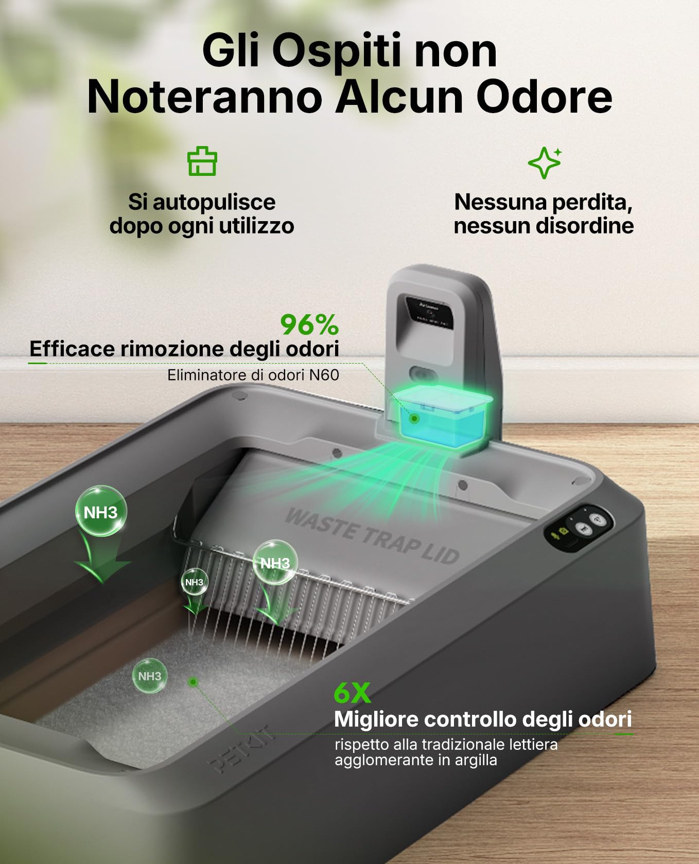 PETKIT PUROBOT CRYSTAL DUO Lettiera Gatto Autopulente con Telecamera AI, Monitoraggio APP, Deodorizzazione Doppia, Design Aperto Sicuro, Doppio Vano Raschiatura Bidirezionale per Gatti Grandi, Grigio
