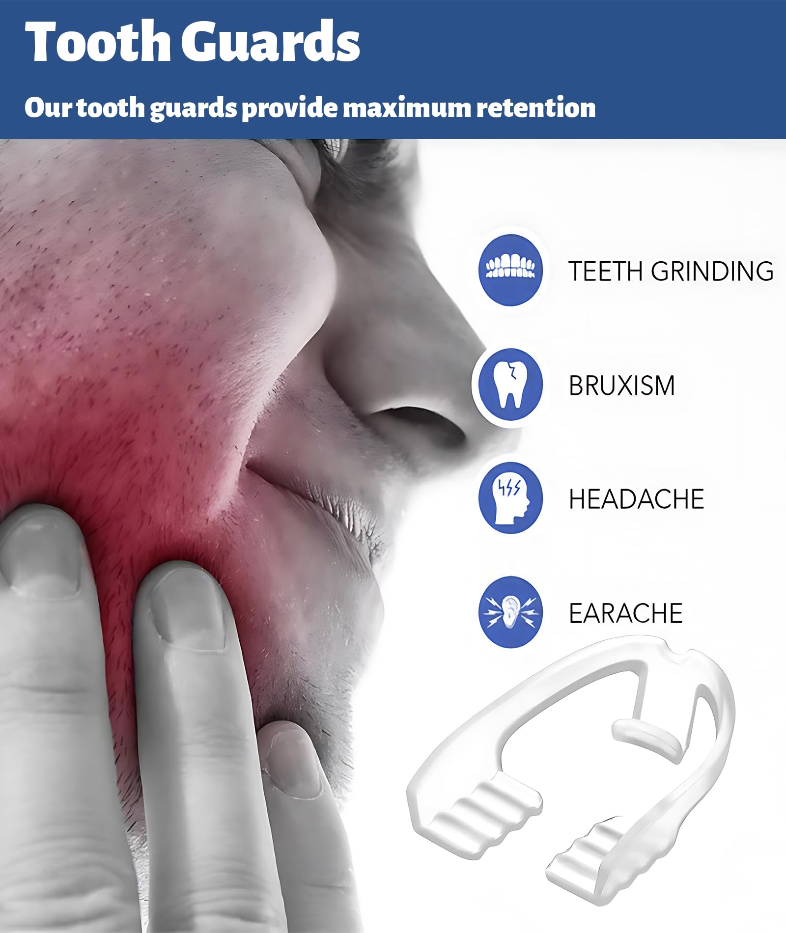 3PCS Night Guards for Teeth Grinding, Mouth Guard for Teeth Grinding with Comfort Fit Design, Teeth Guard for Night Grinding, Helps Reduce Teeth Clenching, - Image 6 thumbnail