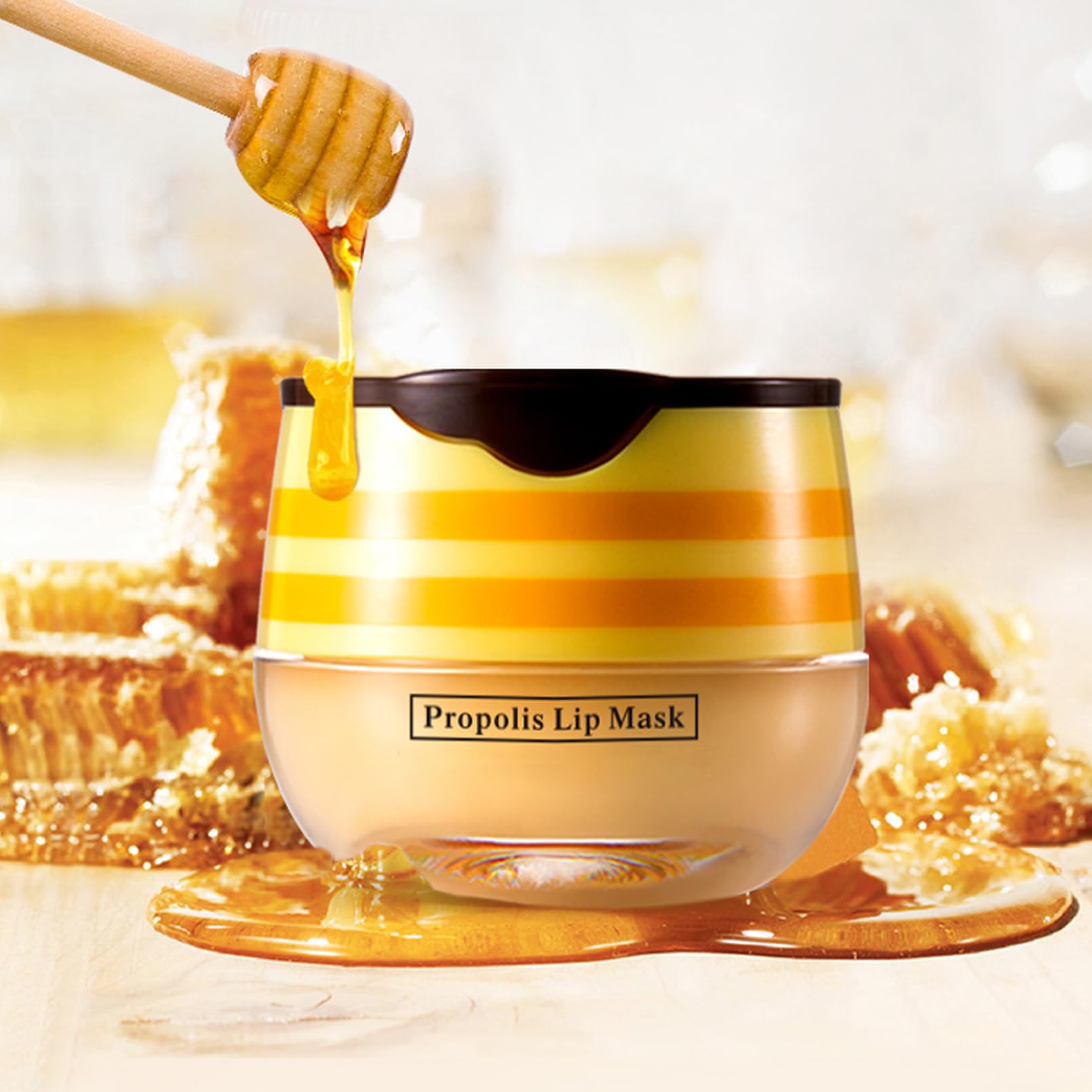 Incisite 2 Pcs Balm Lip Mask, Honey Strawberry Lip Balm Lip Care - Image 2