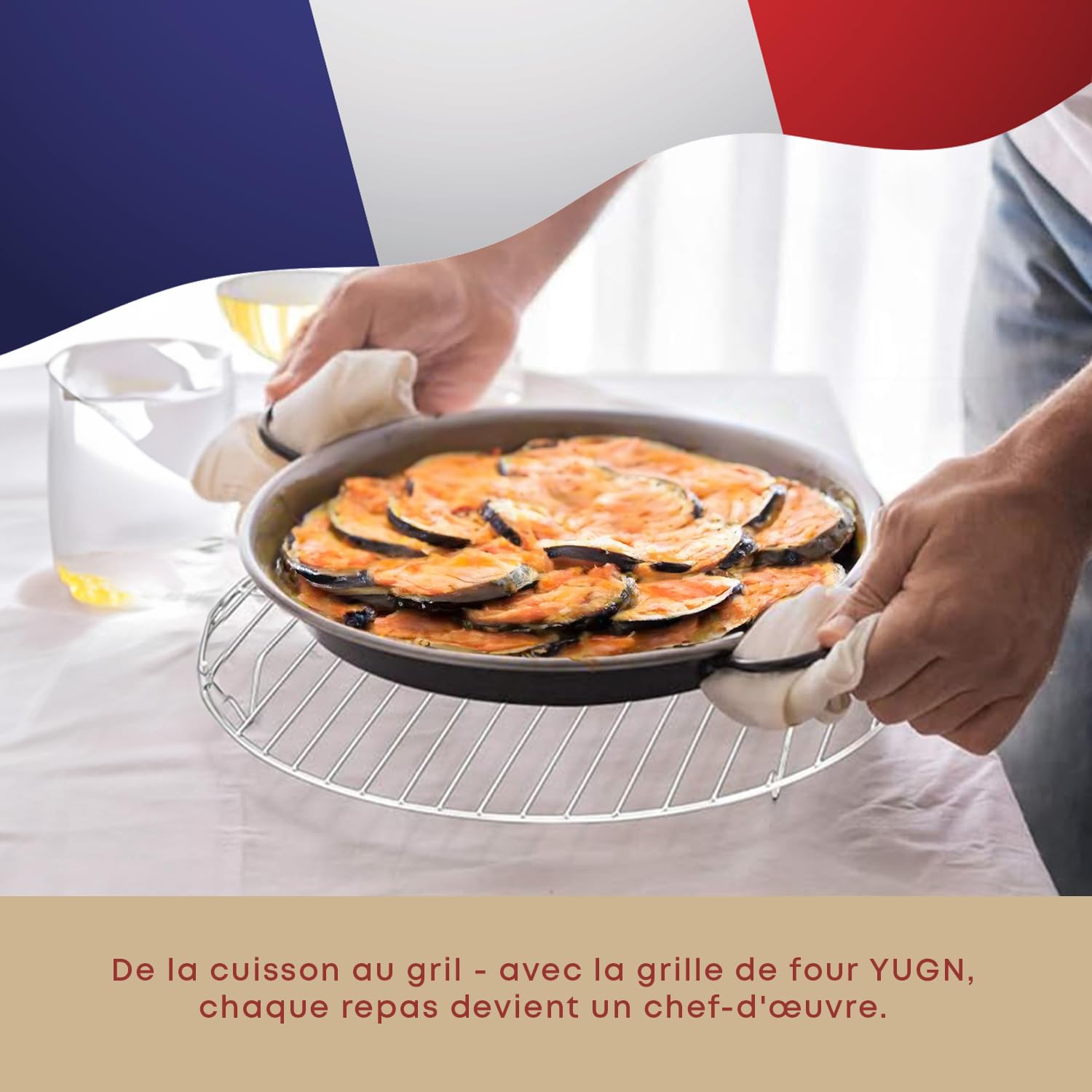 Grille de cuisson ronde en acier inoxydable 28 cm – Grille universelle pour micro-ondes, four et barbecue – Durable, polyvalente et facile à nettoyer