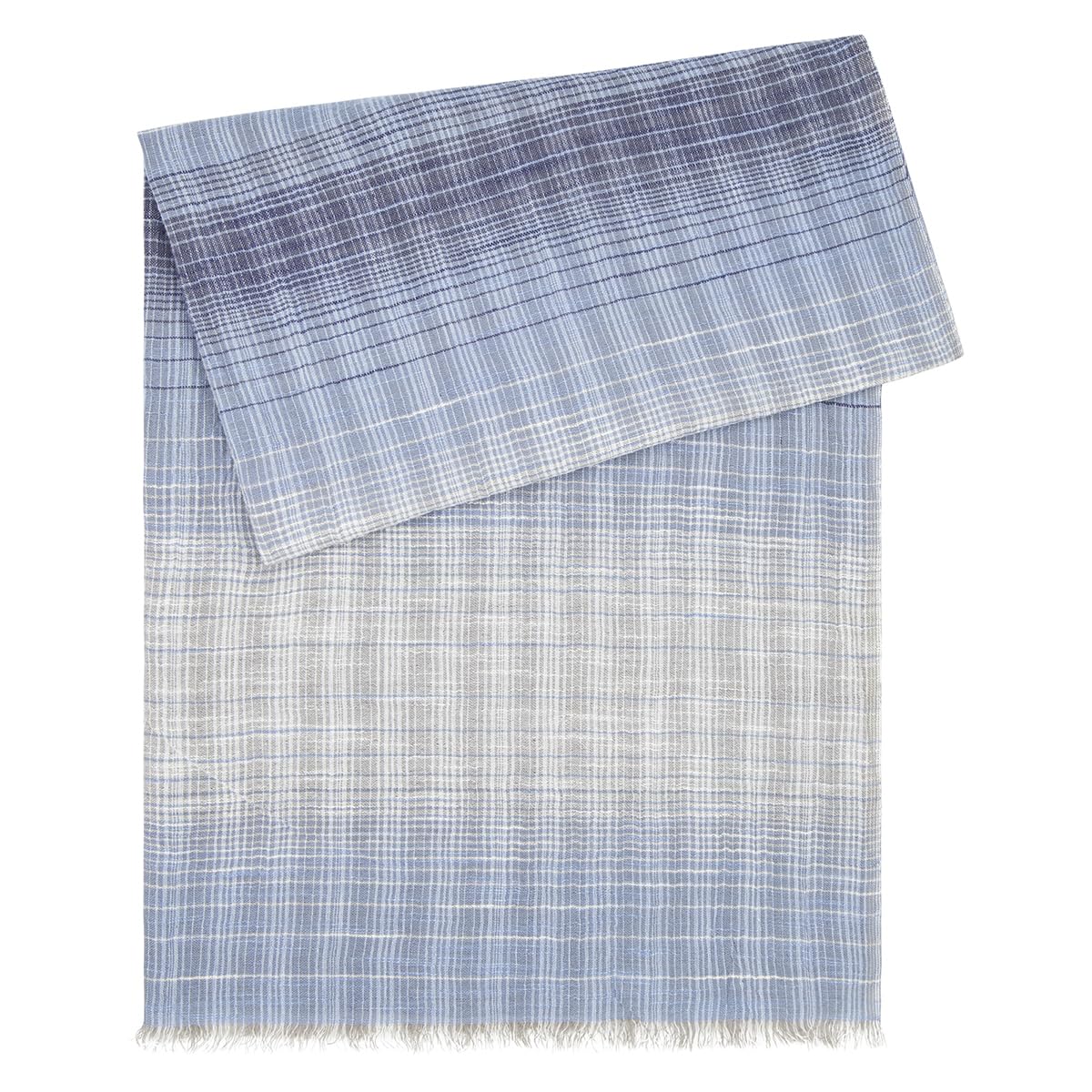 LINDENMANN Bufanda de hombre ligero 100% algodón orgánico azul, azul, Talla única