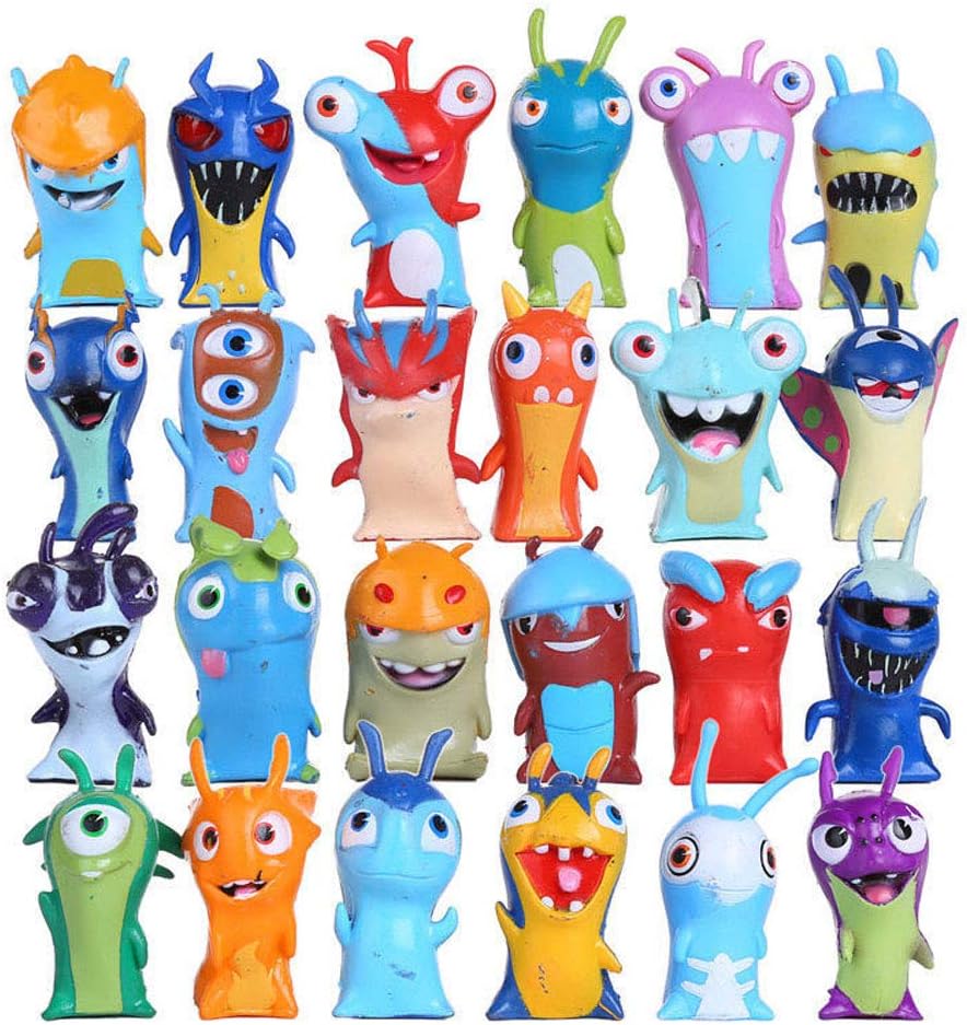 24 Pcs Animal Trolls dolls, Anime Cartoon Mini Animal PVC Action Figures Toys, Cake topper Decorations, 2" Tall