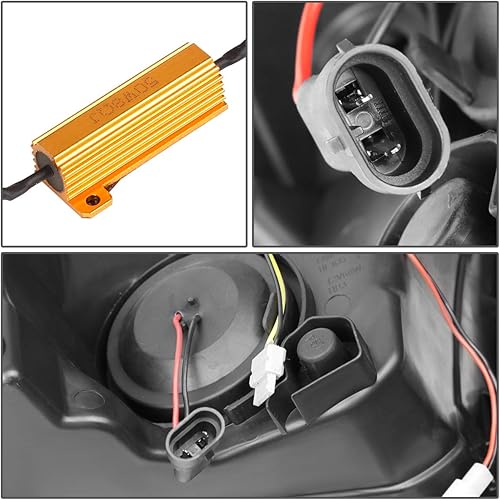 Miniatura 8 de DNA MOTORING HL-LB-TT07-BK-AM - Juego de tubos LED DRL + proyector de señal de giro compatible con Toyota Sequoia 08-17  Tundra 07-13, negroámbar