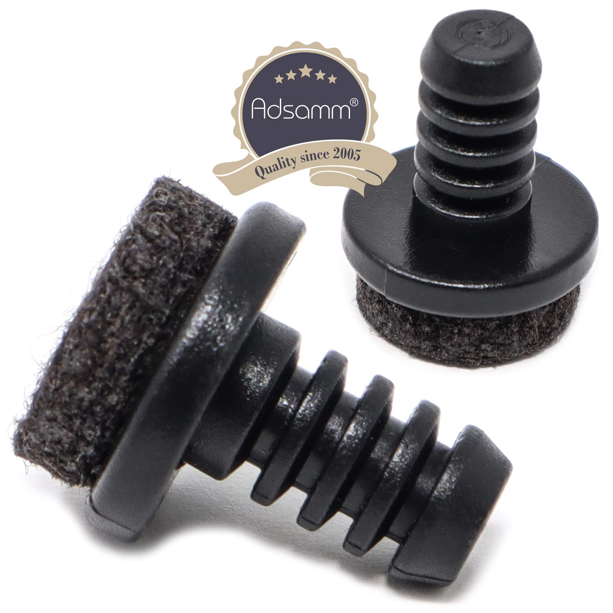 Adsamm INS-R-F-BL-16-100 INS-R-F-BL-16 100 x lamellar Plugs with Felt Black 16 mm — view 3