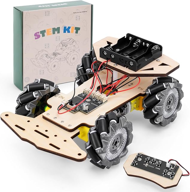 RC Kit de voiture robot pour les enfants 8-12 12-16, STEM Les kits scientifiques, STEM Projets, dons pour 8 9 10 11 12 13 14 15 16 Année Vieux Garçons Filles Adolescents, Ingénierie Cool Construction Jouets