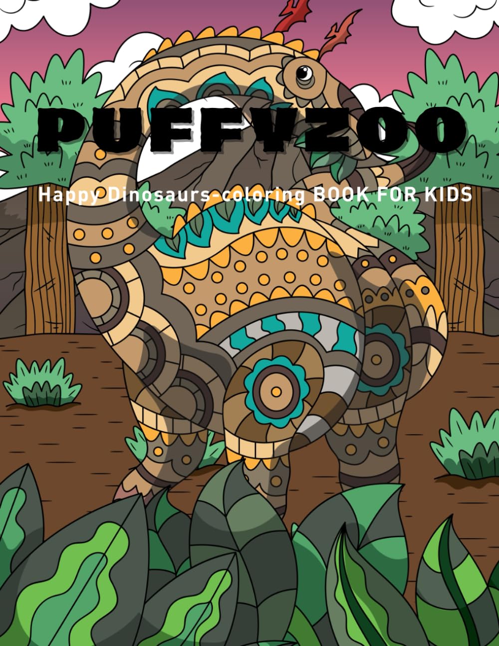 Happy Dinosaurs-coloring BOOK FOR KIDS: Big, Simple, and Fun Dinosaur Coloring Pages (Dino World Coloring Series 1)