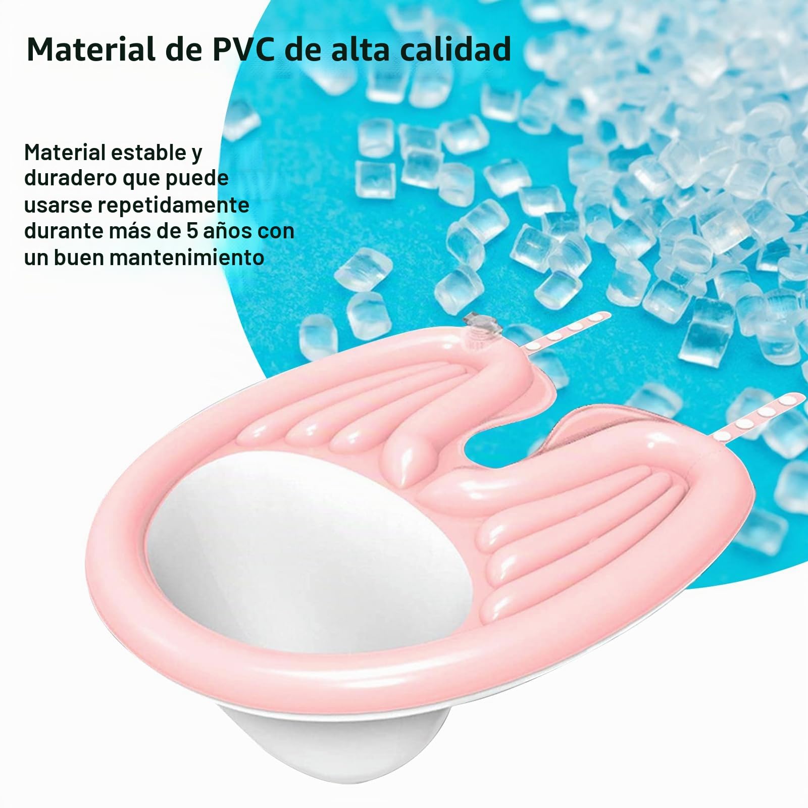 Lavabo Inflable Luolety para Lavar el Cabello, Portátil, con Bomba de Aire, Drenaje Vertical (Rosa, 81 x 60 x 38 cm)