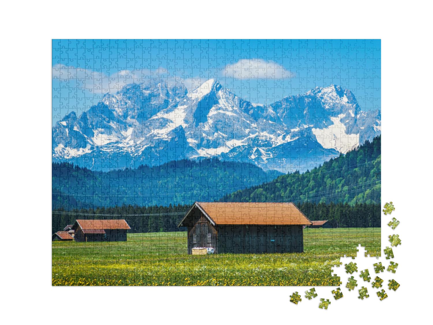 Puzzle 1000 pièces XXL « Paysage du Massif du Wetterstein »