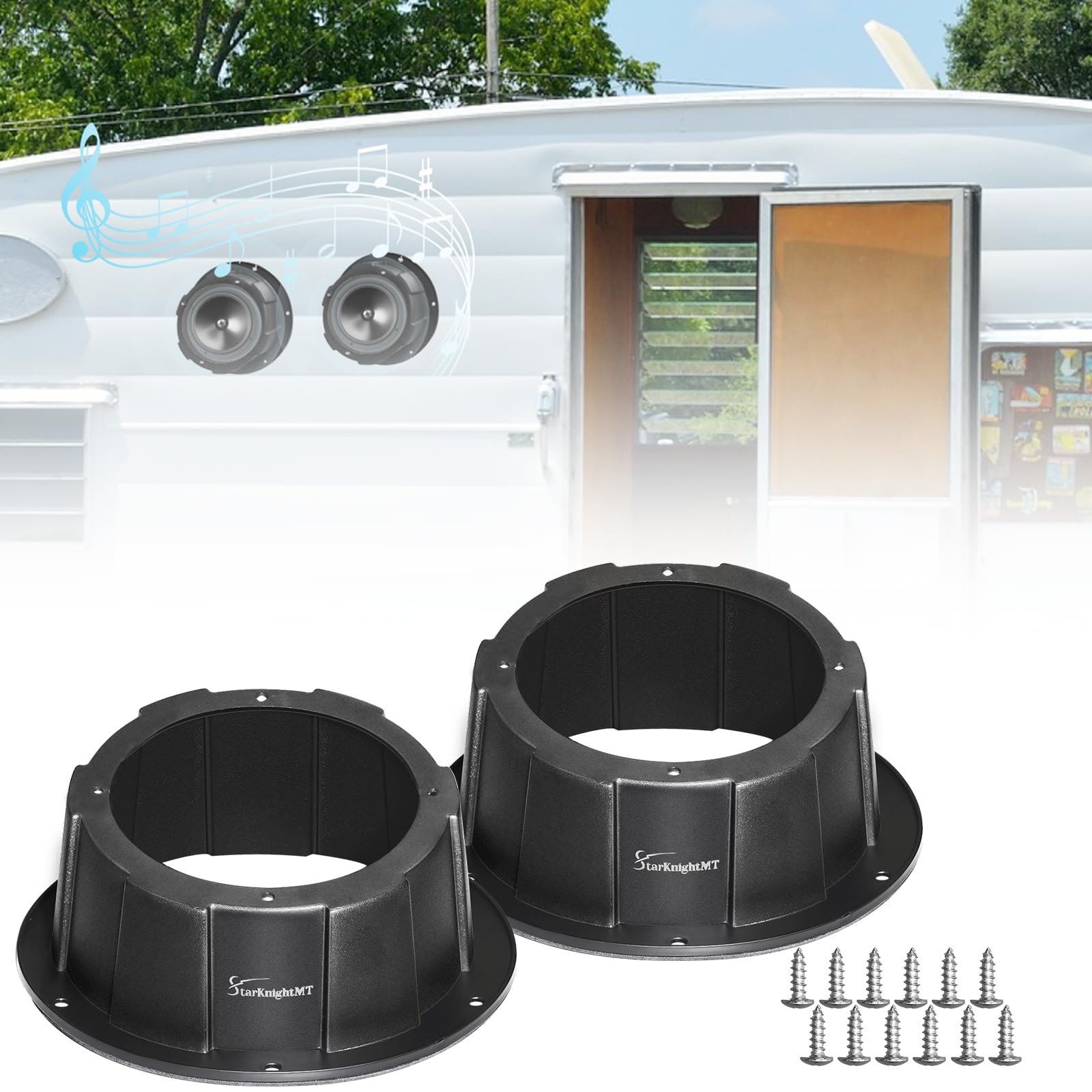 StarknightMT 2Pcs 6.5 Inch Speaker Pods