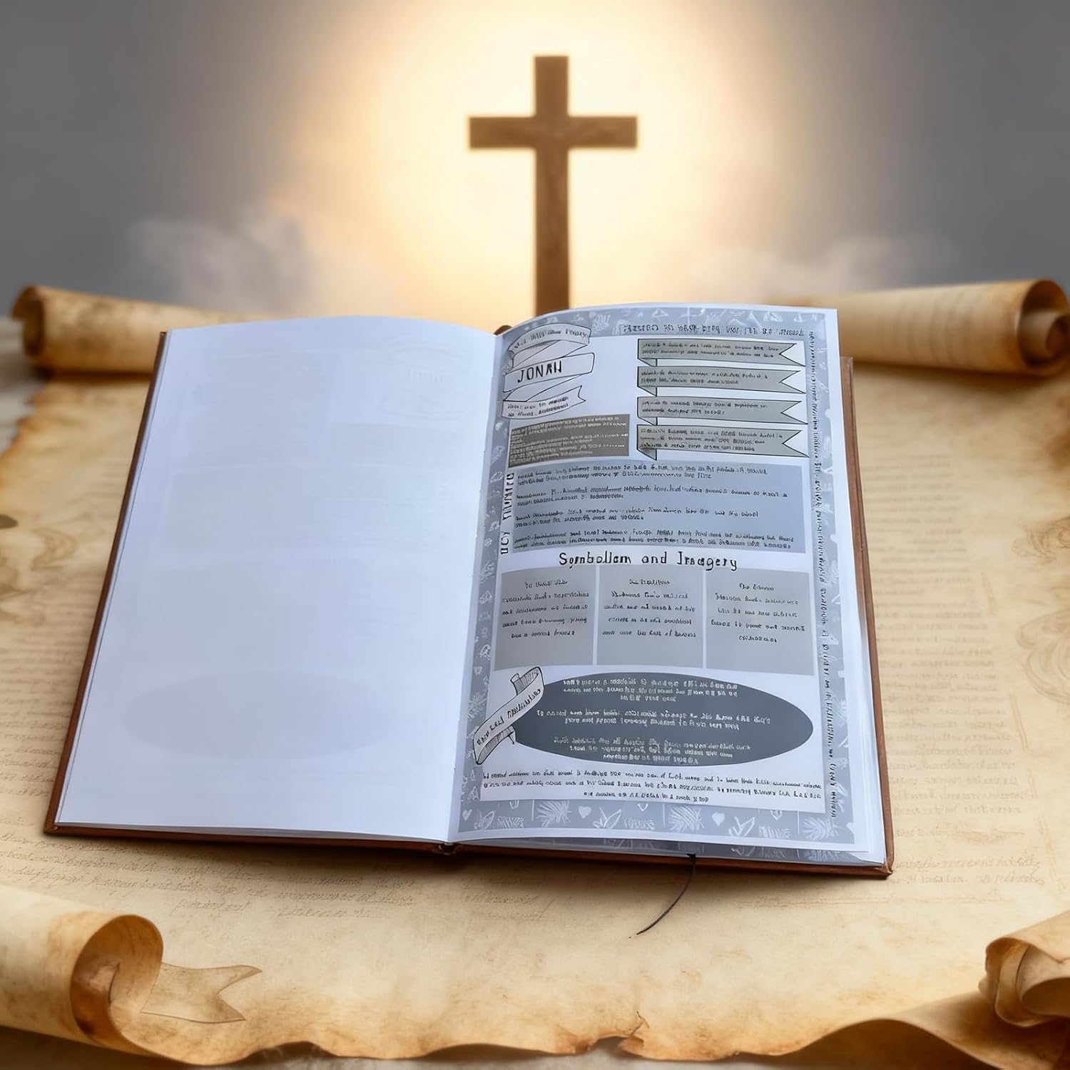 ZAZKHC Bible Study Guide 66-Page Bible Study Guide Daily Devotional Journal Prayer Study Notebook Planner Christian Gift - Image 4