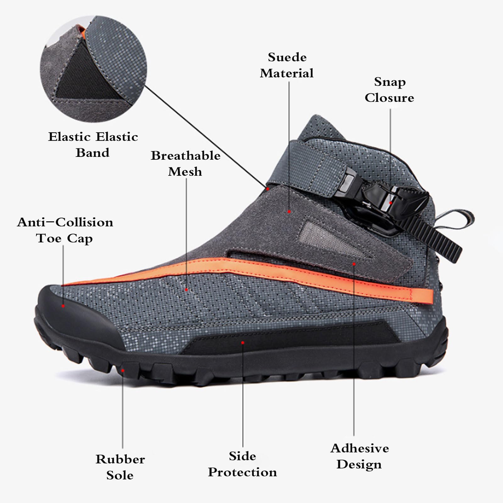 Moto Zapatos de Moto para Hombre,Zapatillas de Moto,Zapatillas de Motocicleta Casuales,Zapatillas de Motocicleta Antideslizantes,Suelas de Goma,Protección Tobillo y talón.